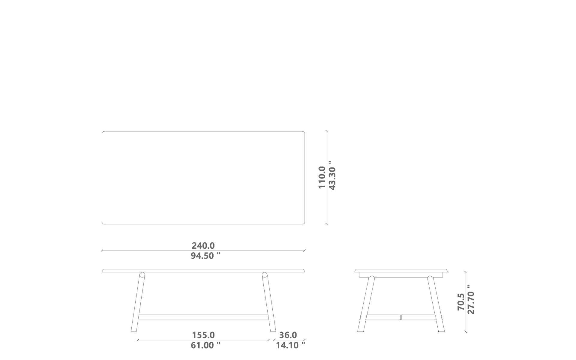 Hydra Dining table 240x110