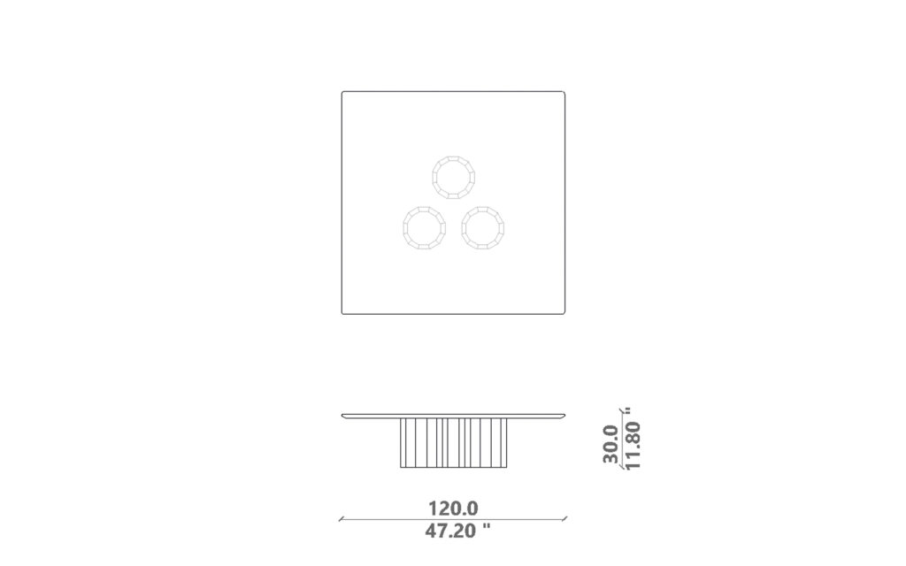 Salinas Coffee table 120x120