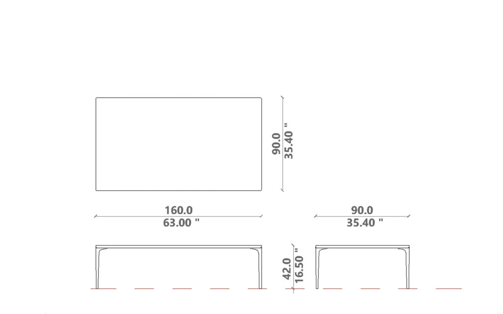 Soul coffee table 160x90x42H