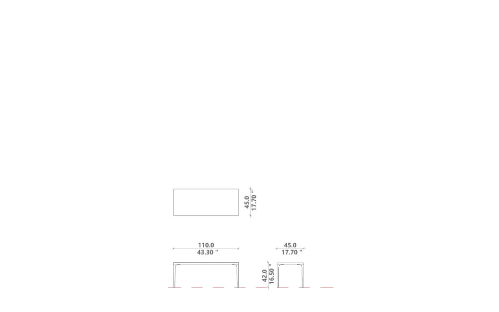 Soul consolle 190x45x42H