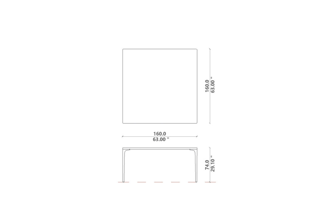 Soul Dining table 160x160x74H