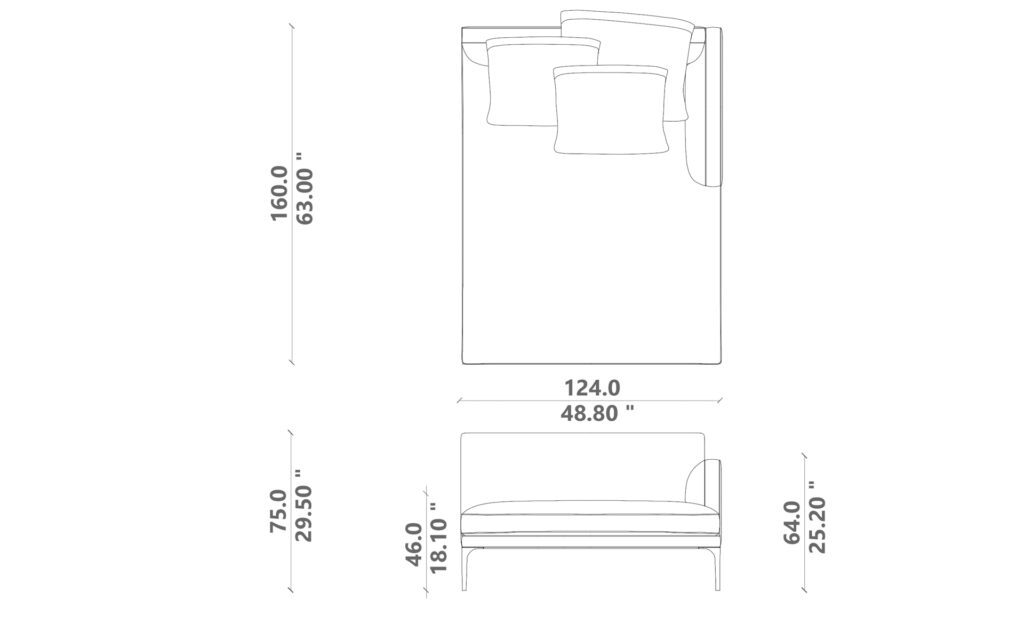 Soul sofa chaise longue 01 sx