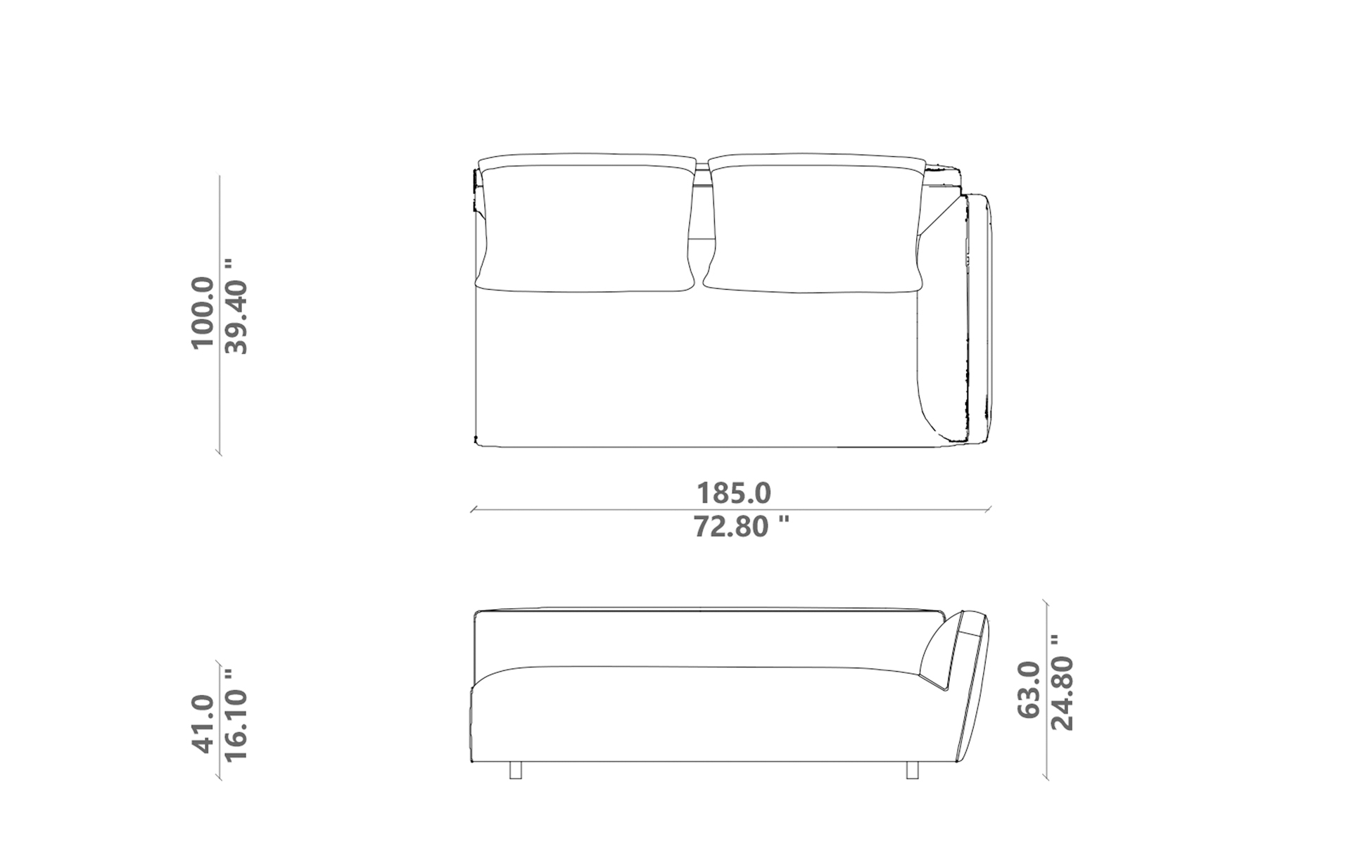 Tamshi sofa end/corner 01 sx